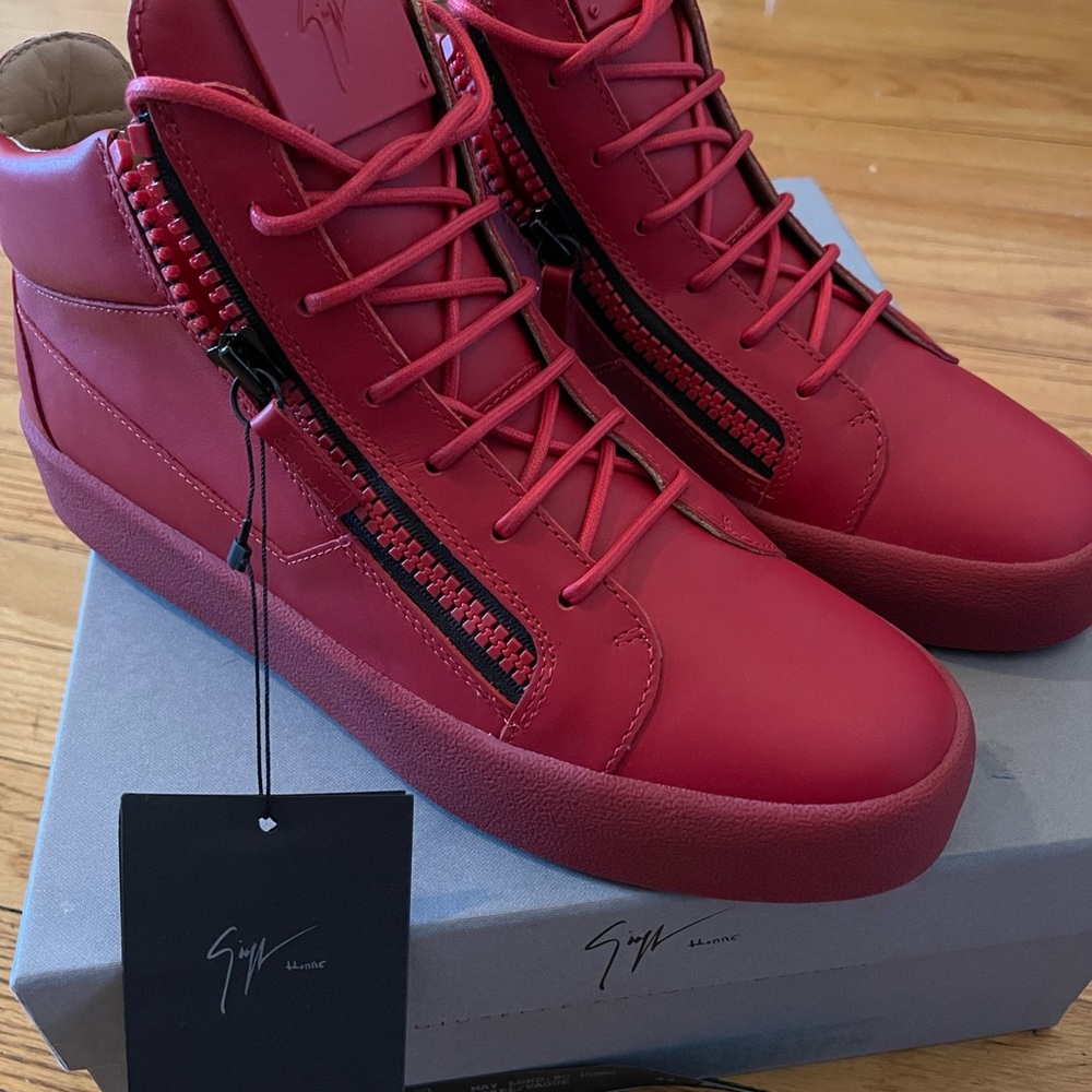 Giuseppe Zanotti Leather High-Top Sneakers